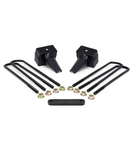 ReadyLIFT 66-2295 - 1999-2010 Ford F250/F350/F450 5'' Flat Rear Block Kit with Carrier Bearing Spacer for 2 Piece Drive Shaft