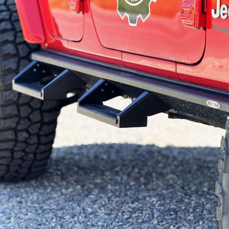 Rock Slide Engineering SL-301-JL4 Deluxe Rock Rail with 4" Drop Steps for 18-26 Jeep Wrangler JL Unlimited 4-Door