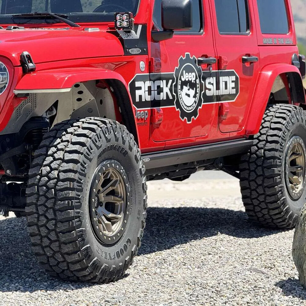 Rock Slide Engineering SL-301-JL4 Deluxe Rock Rail with 4" Drop Steps for 18-26 Jeep Wrangler JL Unlimited 4-Door
