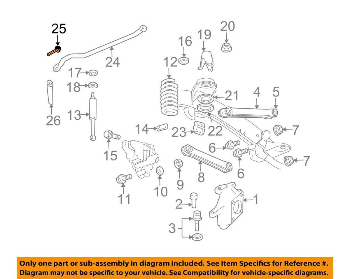 Track Bar Bolt & Nut 2012 Ram 2500