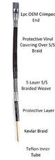 PMF FORD S/S BRAIDED BRAKE LINES - Red