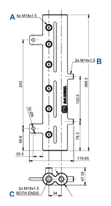 S&S Diesel Double-Barrel Fuel Rail for 2007–2018 Ram 2500/3500 6.7L Cummins