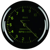 Autometer Chronocentric Tachometer - 80mm Blk - 0-10K RPM