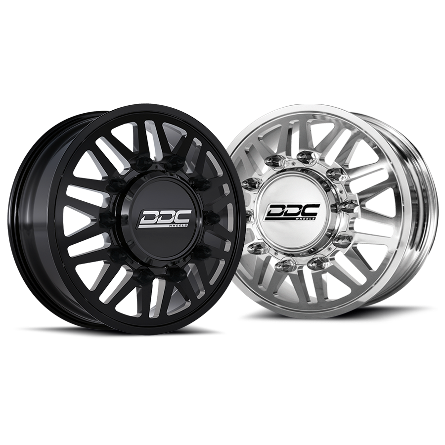 DDC Wheels Aftermath 2016 Ram 3500 22" Polished Traditional Dually Front