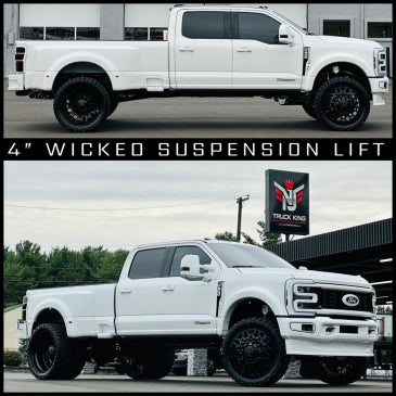 2023+ FORD F-450/550 4" WICKED SUSPENSION LIFT W/ Weight Scale + Coil Spring Upgrade