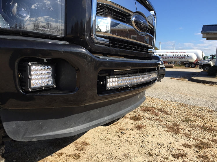 KD Fabworks 2011-2016 Ford Super Duty F-250/F-350 Bumper Brackets for curved 40" LED light bars