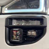 KD Fabworks 2020-2022 Ford Super Duty F-250/F-350 Dual Light Mount WITH OEM LED Foglights FOR RIGID
