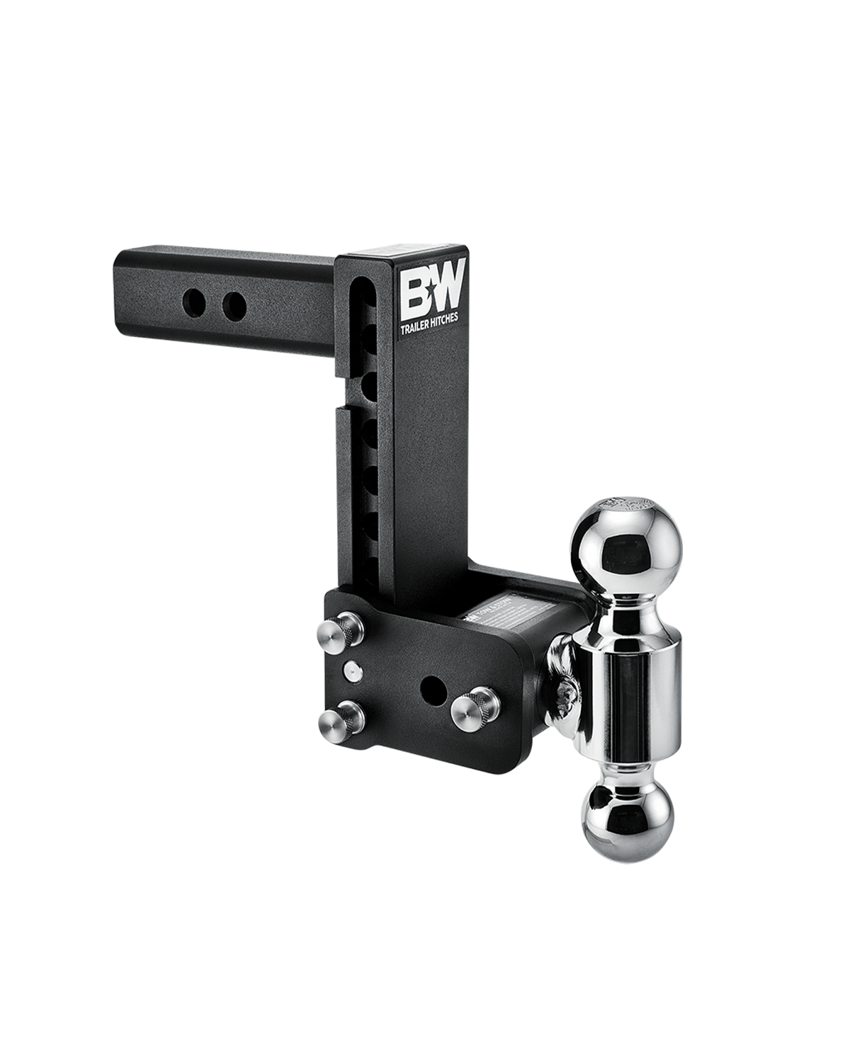 B&W Tow & Stow Adjustable Ball Mount - 2" Shank, 7" Drop, Dual-Ball