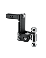 B&W Tow & Stow Adjustable Ball Mount - 2" Shank, 7" Drop, Dual-Ball