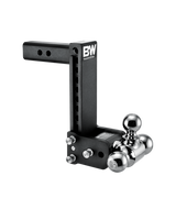 B&W Tow & Stow Adjustable Ball Mount - 2" Shank, 9" Drop, Tri-Ball