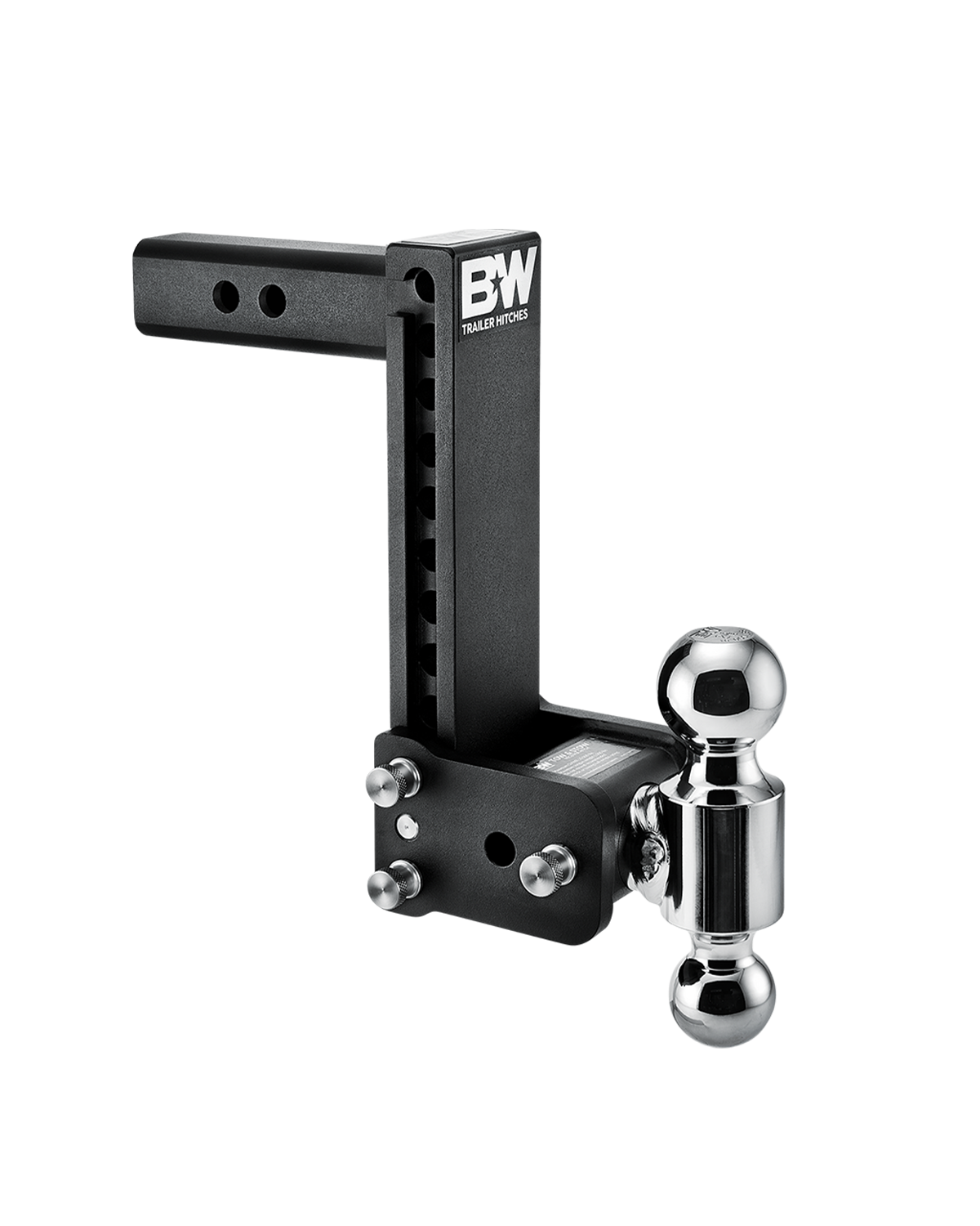 B&W Tow & Stow Adjustable Ball Mount - 2" Shank, 9" Drop, Dual-Ball