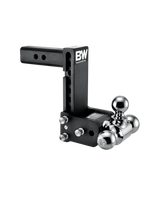 B&W Tow & Stow Adjustable Ball Mount - 2" Shank, 7" Drop, Tri-Ball