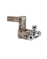 B&W Tow & Stow Adjustable Ball Mount - 2" Shank, 5" Drop, Tri-Ball, Camo