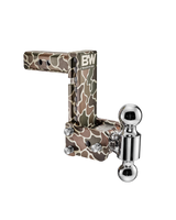 B&W Tow & Stow Adjustable Ball Mount - 2" Shank, 7" Drop, Dual Ball, Camo