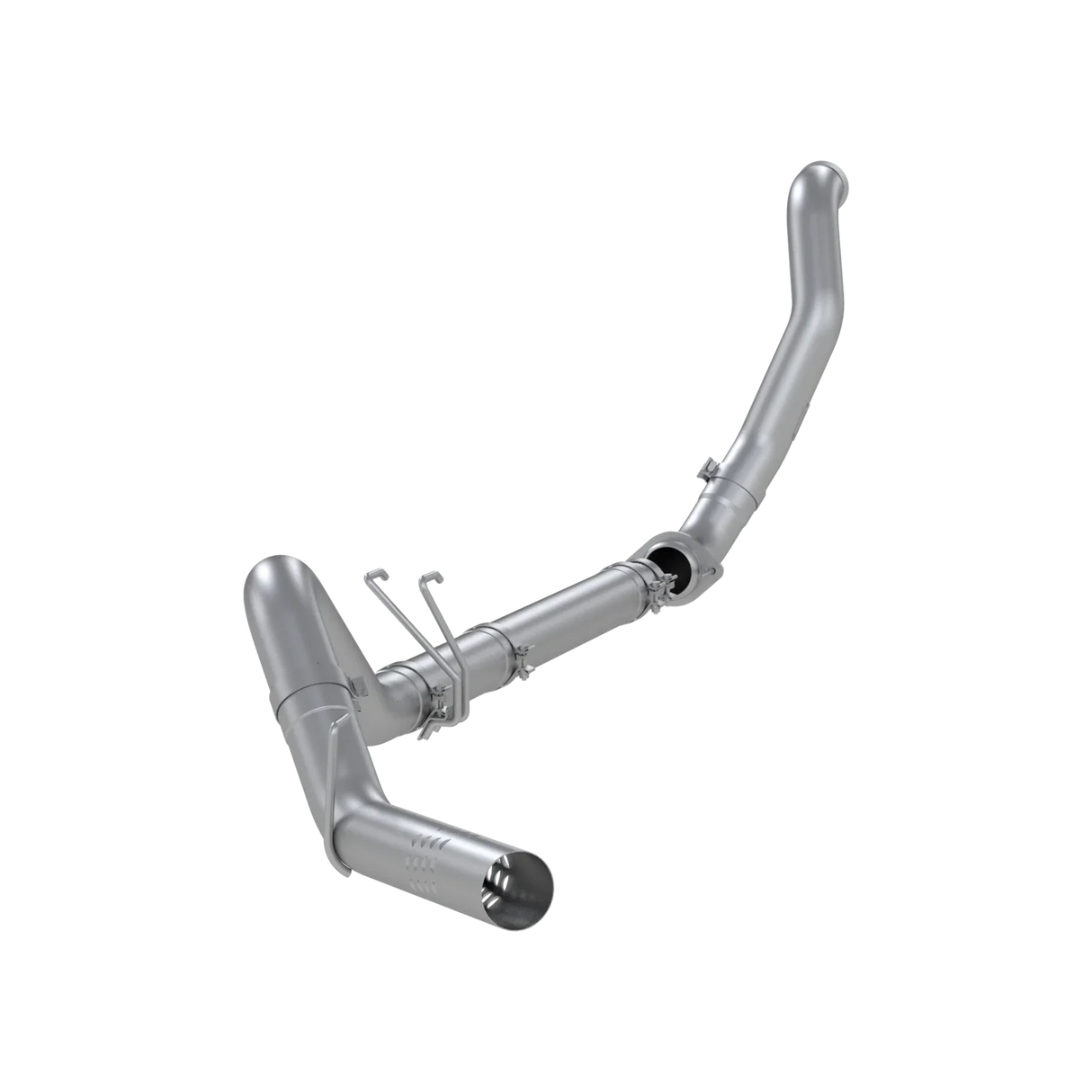 MBRP 08-10 F250/F350/F450 6.4L PS AL Steel 4in Filter-Back Single Side - No Muffler w/ DP