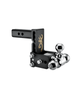 B&W Tow & Stow Adjustable Ball Mount - 2" Shank, 5" Drop, Tri-Ball