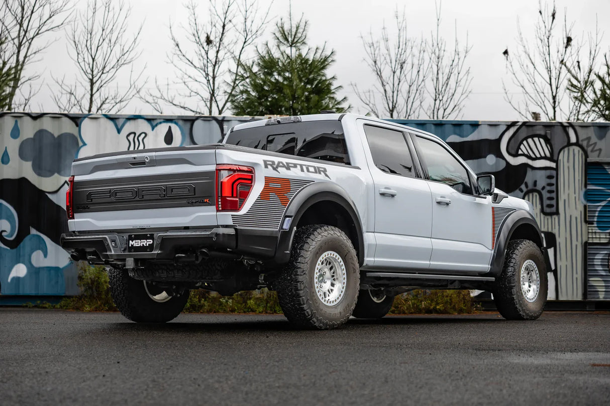 MBRP 2022+ Ford F-150 Raptor 3.5L / Raptor R 5.2L 3in Dual Rear Exit Turndown Axle Back - Black