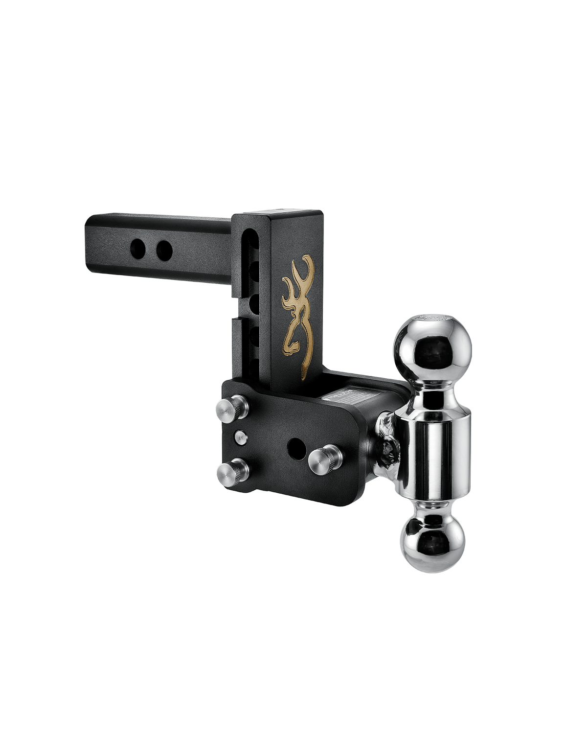 B&W Tow & Stow Adjustable Ball Mount - 2" Shank, 5" Drop, Dual-Ball