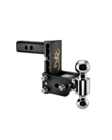 B&W Tow & Stow Adjustable Ball Mount - 2" Shank, 5" Drop, Dual-Ball