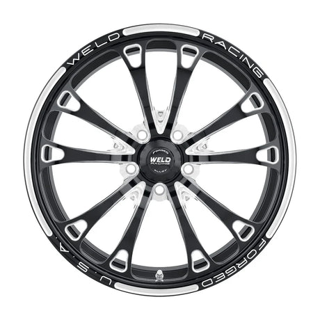 Weld V-Series 1-Piece 17x4.5 / 5x120 BP / 2.25in BS Gloss Black Milled Wheel