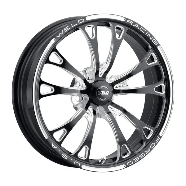 Weld V-Series 1-Piece 17x4.5 / 5x120 BP / 2.25in BS Gloss Black Milled Wheel