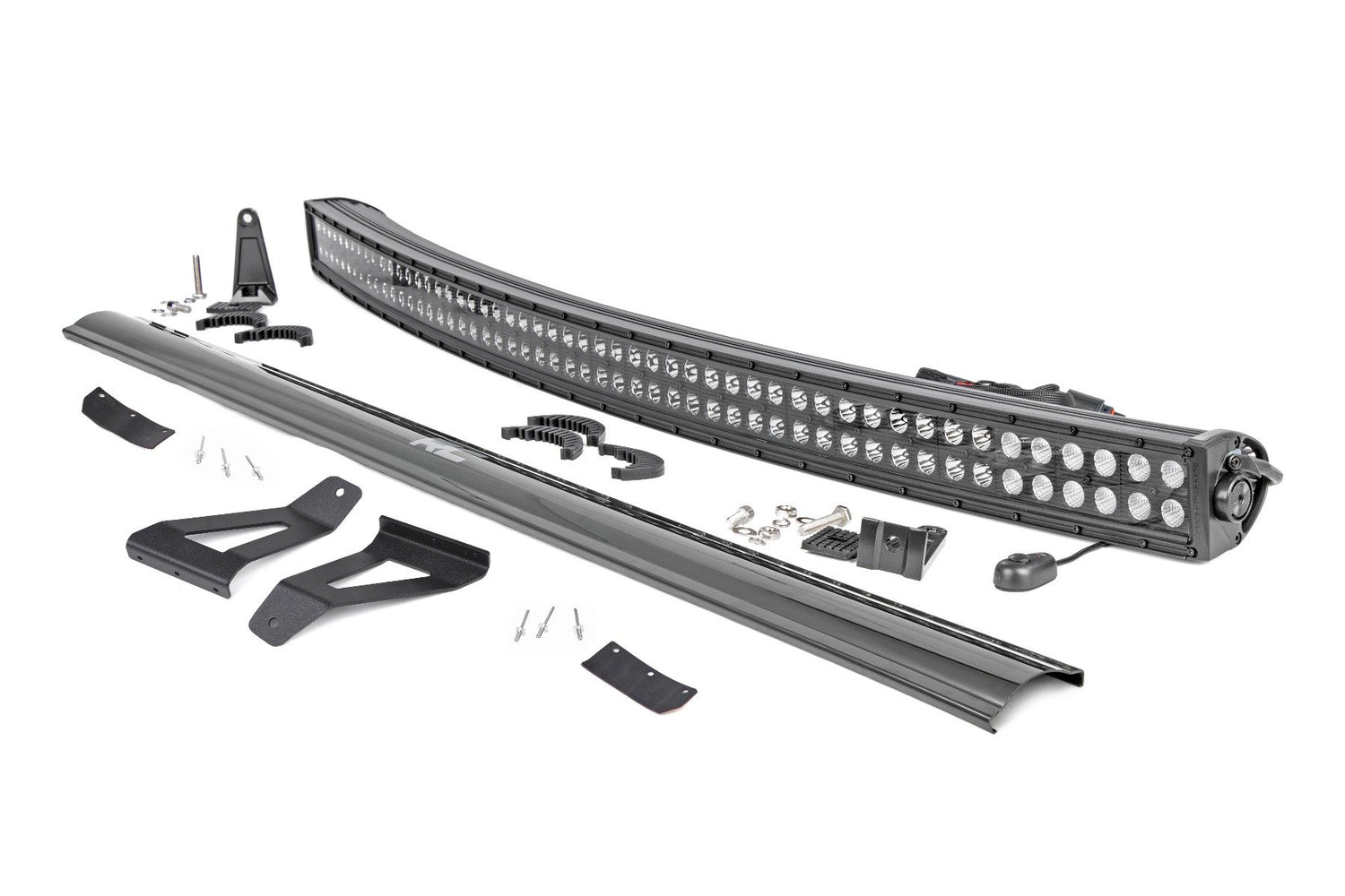 LED Light Kit | Windshield Mount | 50" BLK Dual Row | Jeep Cherokee XJ (84-01)