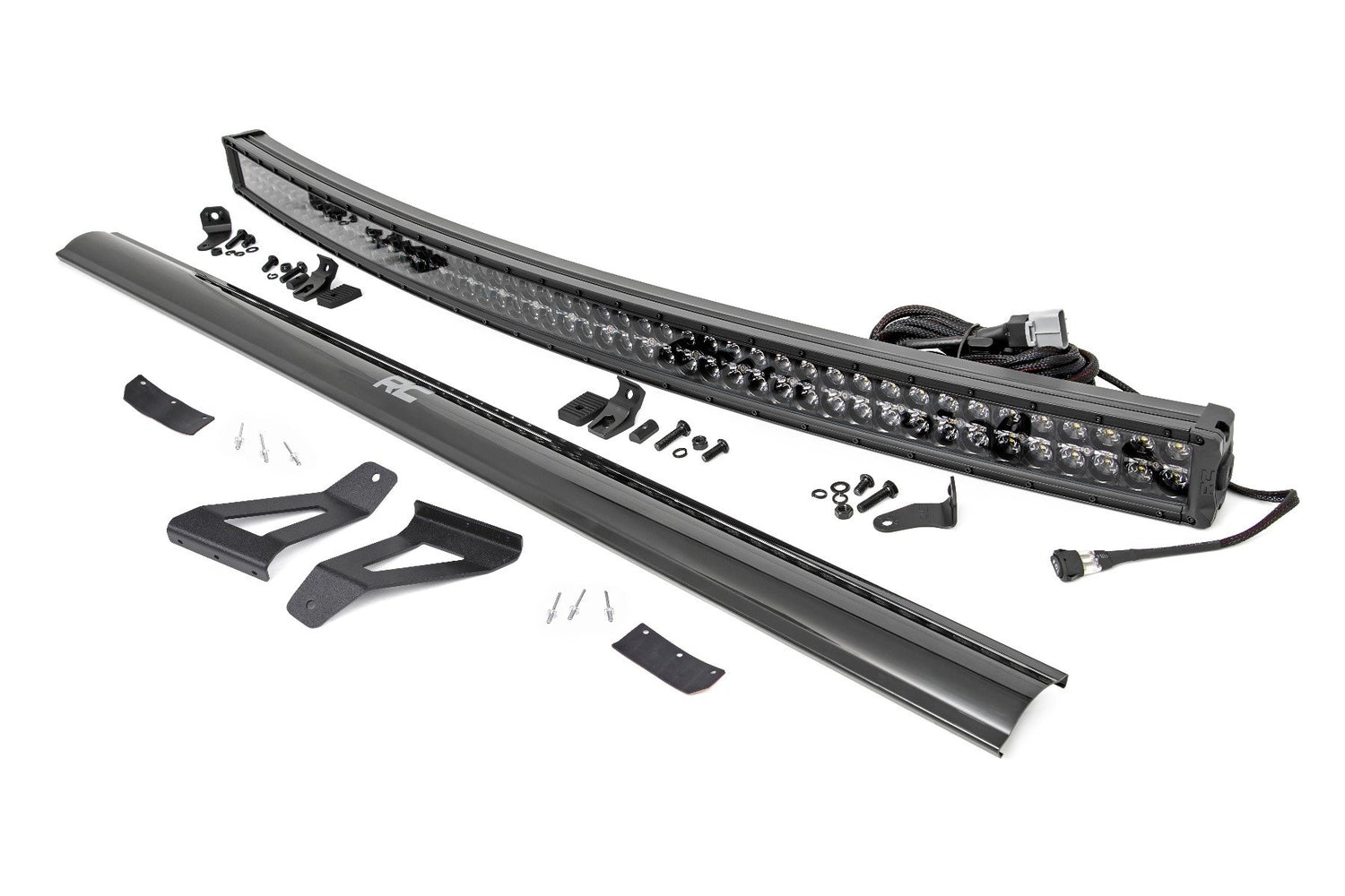LED Light Kit | Windshield Mount | 50" BLK Dual Row | White DRL | Jeep Cherokee XJ (84-01)