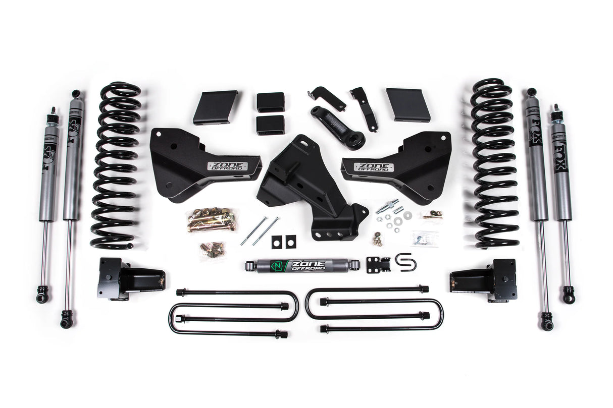 Zone Offroad 2023-2025 Ford F250/F350 SRW 4WD 5in Radius Arm Drop Susp. Lift Kit w/ Fox 2.0 Adv. Shocks