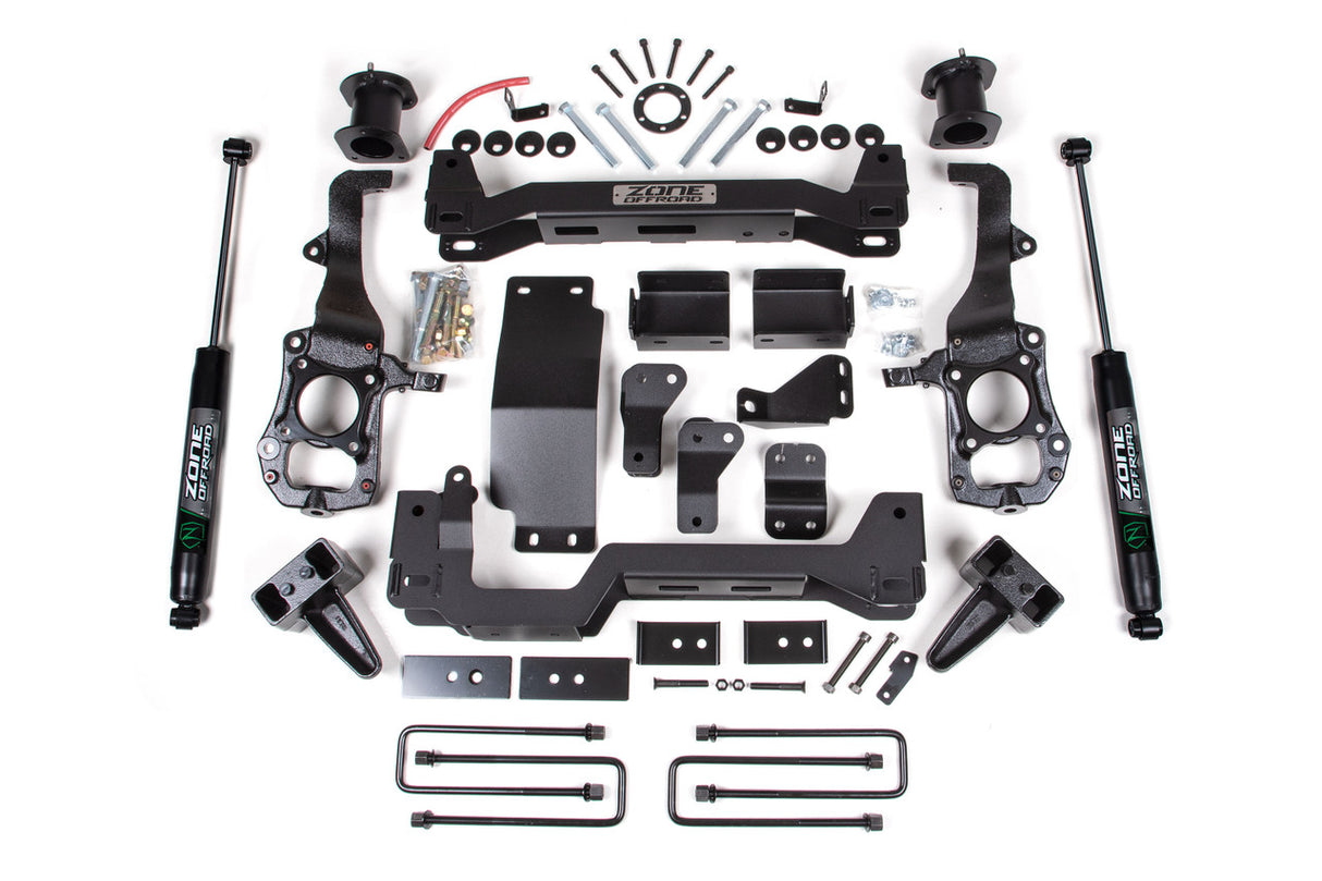 Zone Offroad 21-26 Ford F150 4WD 6in Suspension Lift Kit w/ Nitro Loaded Struts/Shock