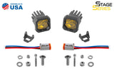 Diode Dynamics Stage Series C1 LED Pod Pro - Yellow Spot Standard ABL (Pair)