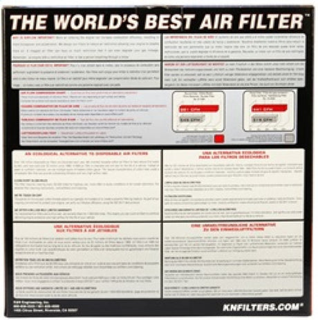 K&N Replacement Panel Air Filter Seat/Skoda/Volkswagen 12-14 MII/Citigo/UP/2014 Polo 1.0L