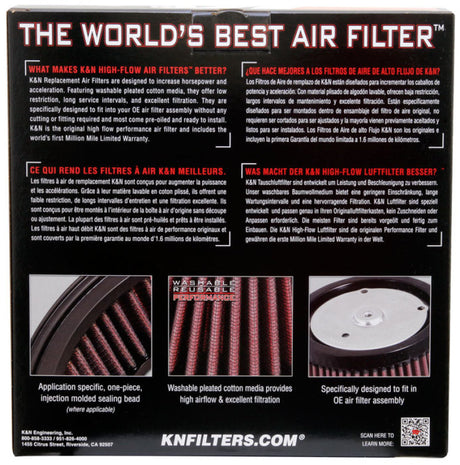 K&N 02-09 Harley-Davidson VRSCA V-Rod Replacement Air Filter