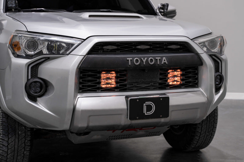 Diode Dynamics 14-23 Toyota 4Runner SS5 Stealth Grille LED 4-Pod Kit - Yellow Pro Combo