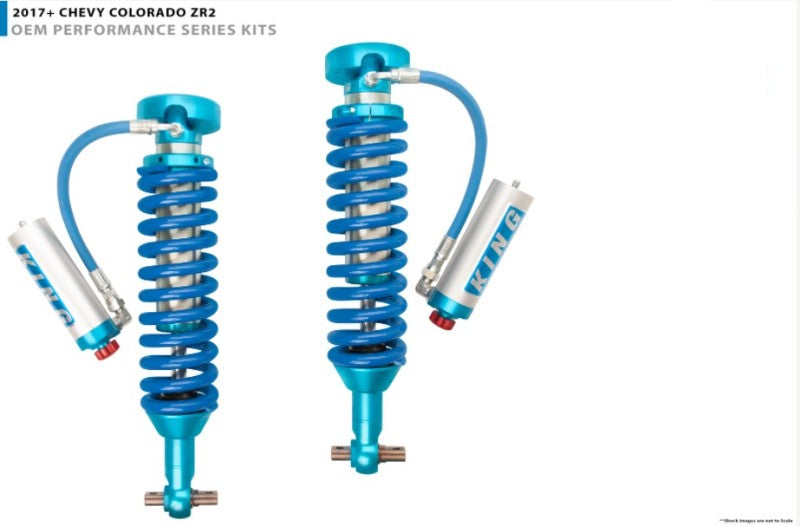 King Shocks 2017+ Chevrolet Colorado ZR2 Front 2.5 Dia Remote Res Coilover w/Adjuster (Pair)
