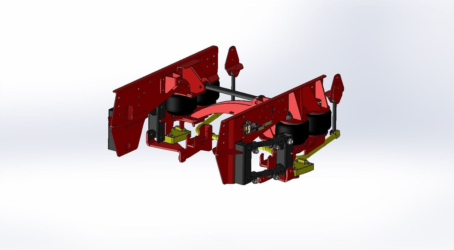 Kelderman 2019+ GM 4500/5500/6500 4-Link Rear Air Suspension Textured Black Powder Coat