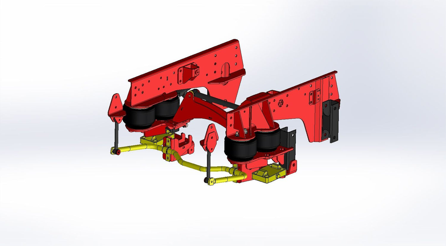 Kelderman 2019+ GM 4500/5500/6500 4-Link Rear Air Suspension Textured Black Powder Coat