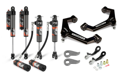 Cognito 3-Inch Elite Leveling Kit with Fox Elite 2.5 Reservoir Shocks for 20-22 Silverado/Sierra 2500/3500 2WD/4WD