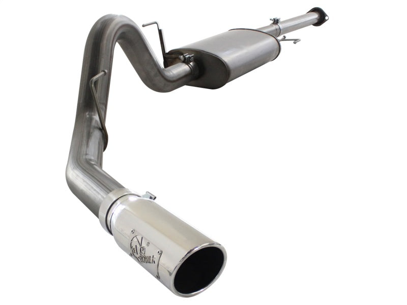 aFe MACHForce XP SS Exhaust 3in Cat-Back w/4.5in Polished Tip 11-14 Ford F150 Ecoboost V6 3.5Ltt