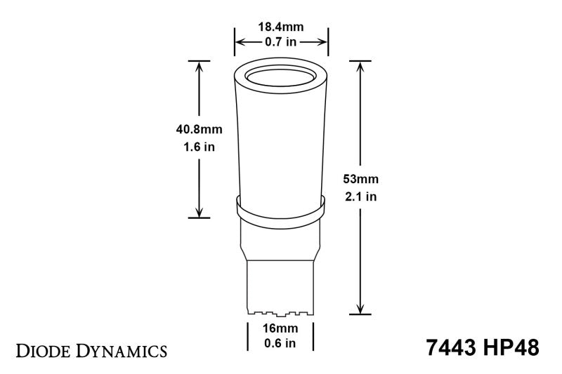 Diode Dynamics 7443 LED Bulb HP48 LED - Amber (Single)