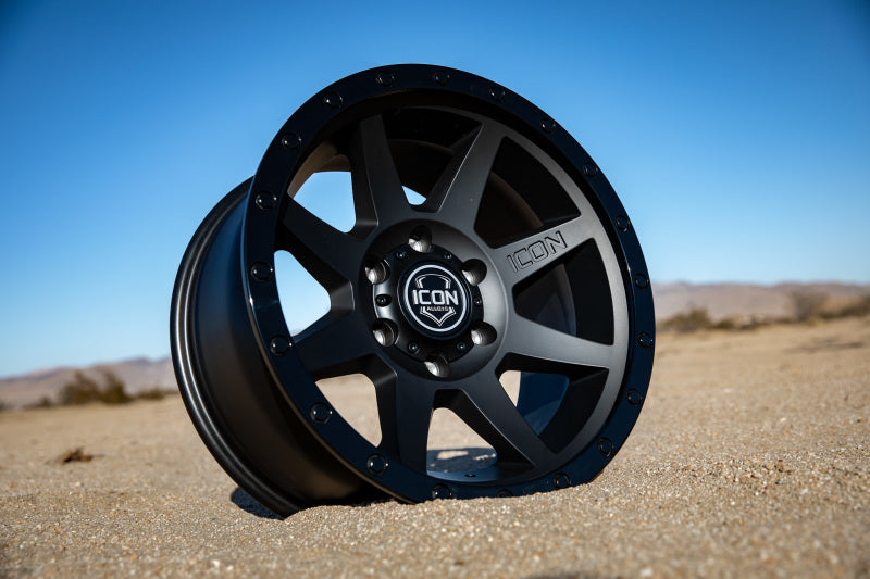 ICON Rebound 18x9 6x5.5 0mm Offset 5in BS 106.1mm Bore Double Black Wheel