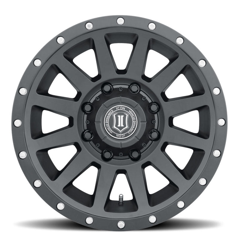 Icon Alloys Compression HD Sat Black Wheel | 18x9 | 12mm Offset | 8x180