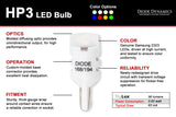 Diode Dynamics 194 LED Bulb HP3 LED Warm - White Short (Single)