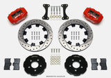 Wilwood Forged Dynalite Front Hat Kit 12.19in Drilled Red 00-04 PT Cruiser/03-04 SRT/4