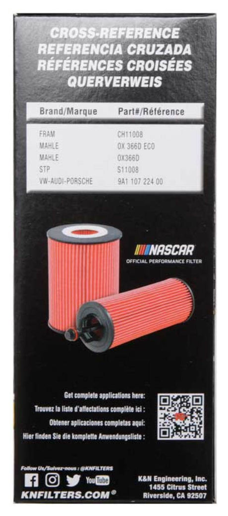 K&N Performance Oil Filter for 09-16 Porsche