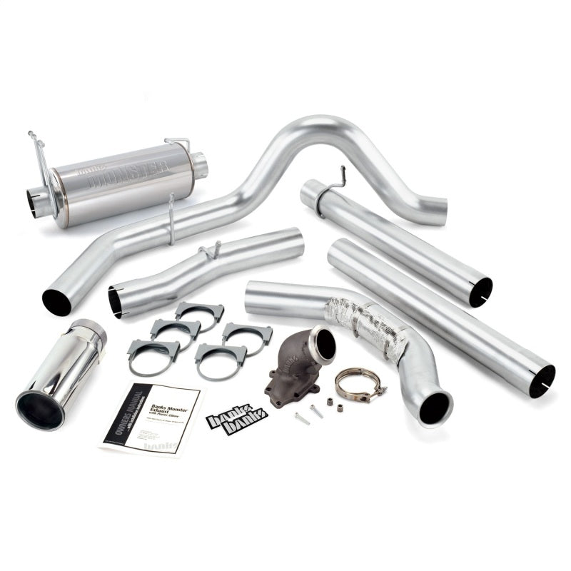 Banks Power 00-03 Ford 7.3L / Excursion Monster Exh w/ Power Elbow - SS Single Exh w/ Chrome Tip