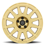 ICON Ricochet 15x7 5x100 15mm Offset 4.6in BS 56.1mm Bore Gloss Gold Wheel