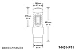 Diode Dynamics 7443 LED Bulb HP11 LED - Amber Set of 4