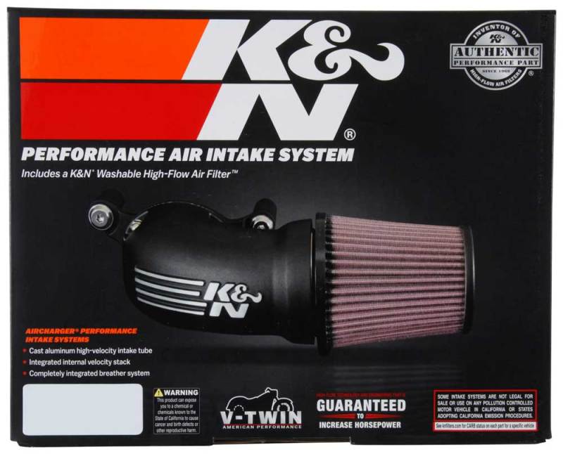 K&N 01-17 Harley Davidson Softail / Dyna FI Performance Air Intake System Silver