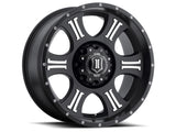 ICON Shield 20x9 8x170 0mm Offset 5in BS 125.2mm Bore Satin Black/Machined Wheel