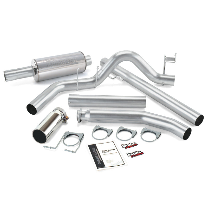 Banks Power 98-02 Dodge 5.9L Std Cab Monster Exhaust System - SS Single Exhaust w/ Chrome Tip